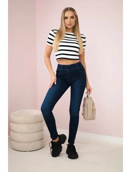 Tmavě džínové kalhoty