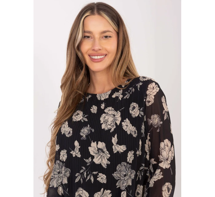 Blúzka DHJ BZ 8643 1.37P čierna a béžová