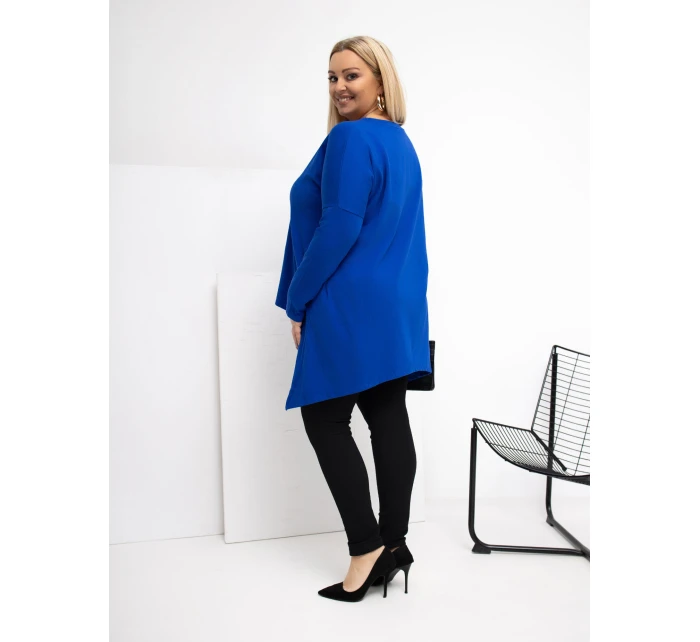 Blúzka RV BZ 5031.06X kobaltovo modrá