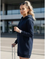 Dámská dlouhá mikina oversize navy blue model 21964032 - Dstreet Dámská dlouhá mikina oversize navy blue model 21964032 - Dstreet