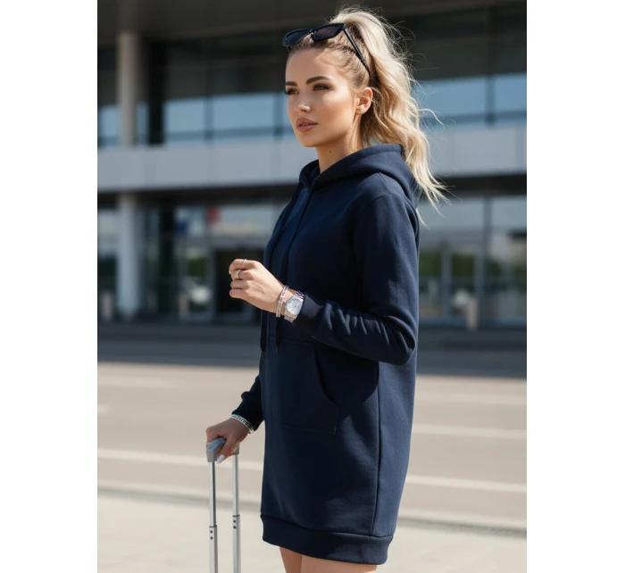 Dámská dlouhá mikina oversize navy blue Dstreet model 21964032 - FashionStreet Dámská dlouhá mikina oversize navy blue Dstreet model 21964032 - FashionStreet