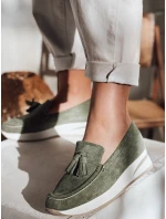 Dámske mokasíny na ľahkom podpätku MOCCKO green FashionStreet ZY0716