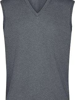 JN 657 Pánská svetrová vesta s výstřihem do V model 22487778 grey heather - Daiber