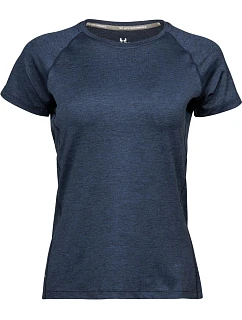 Tee Jays TJ 7021 Dámske športové tričko CoolDry 18.7021 tmavomodrá melírovaná