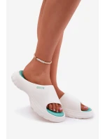 Piankowe Klapki Damskie Big Star RR274A586 Białe