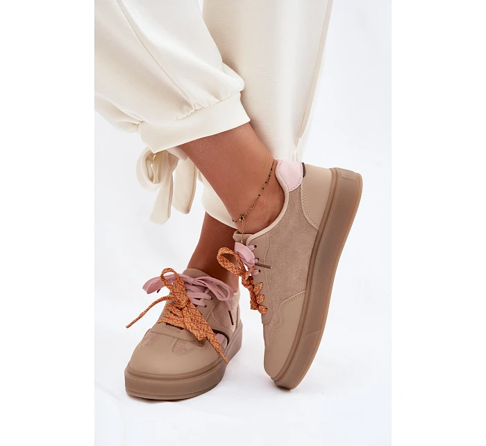 Dámské Tenisky S Světle Hnědé model 22095307 - Boto Dámské Tenisky S Světle Hnědé model 22095307 - Boto