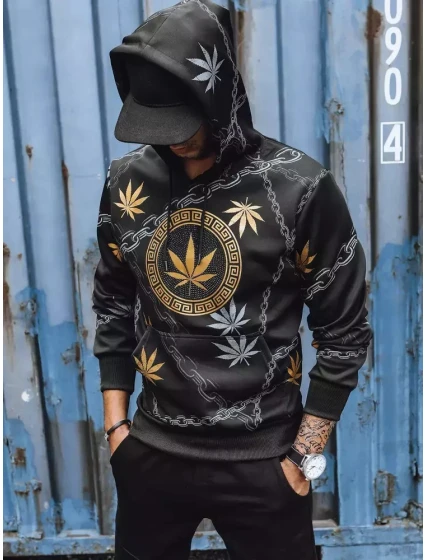 Pánská mikina s potiskem černá Dstreet model 21965633 - FashionStreet