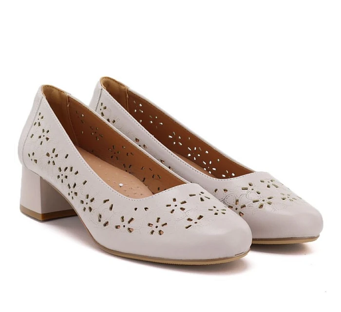 Dámské otevřené lodičky s šedé Sergio model 22121884 - LEONE