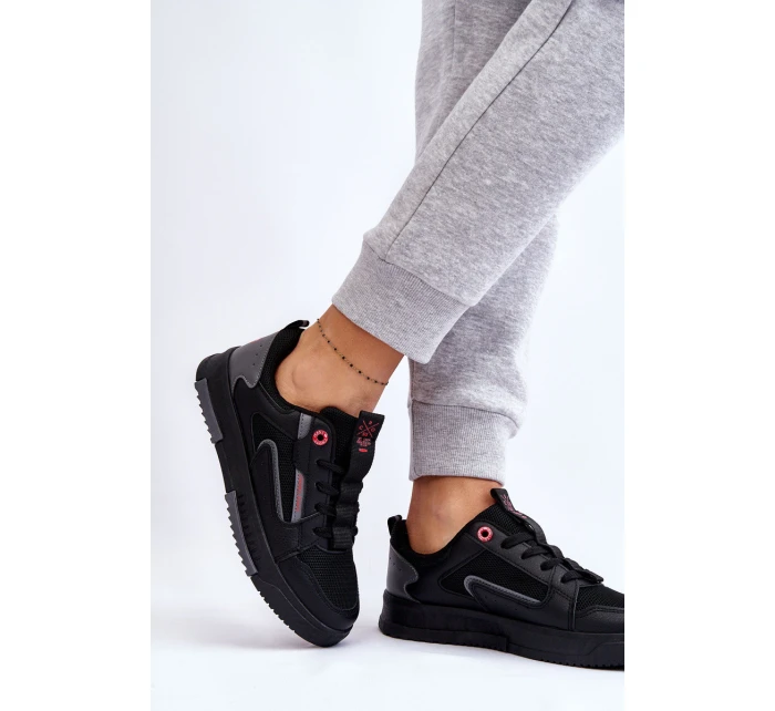 Damskie Niskie Sneakersy Cross Jeans LL2R4012C Czarne