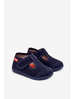 Dětské pantofle Milami na suchý zip tmavě modré Jasimrra