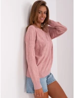 Sweter AT SW model 18895557 jasny różowy - FPrice Sweter AT SW model 18895557 jasny różowy - FPrice