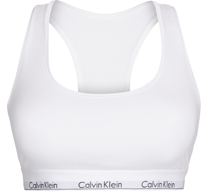 Dámska podprsenka Plus Size Bralette Modern Cotton 000QF5116E100 biela - Calvin Klein