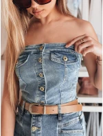Dámský top modrý model 21988237 - Dstreet