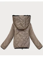 Béžovo-čierna obojstranná dámska prechodná bunda S'West (B8546-1201)