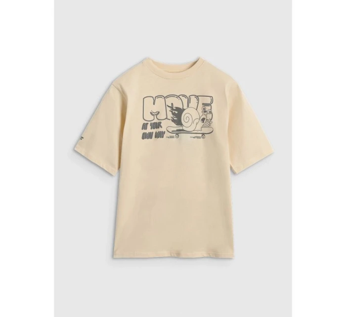 Chlapecké tričko oversize s potiskem model 21736427 - 4F Chlapecké tričko oversize s potiskem model 21736427 - 4F