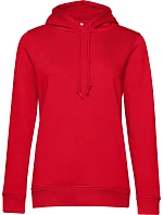 B&C Inspire Hooded /women_° Dámska mikina s kapucou 01.W34B červená