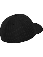 Flexfit 6195P 6-panelová čiapka s kšiltom „Pinstripe“ 55.6195 čierna/biela
