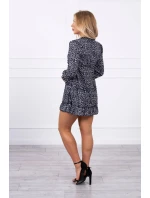 Šaty s ozdobnými volánky černé Šaty s ozdobnými volánky černé