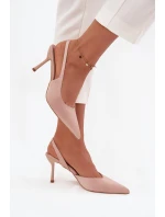 Szpilki Z Odkrytymi Piętami Beżowe Lenira