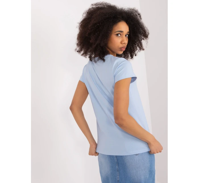 Bluzka RV BZ model 19735052 jasny niebieski - FPrice Bluzka RV BZ model 19735052 jasny niebieski - FPrice