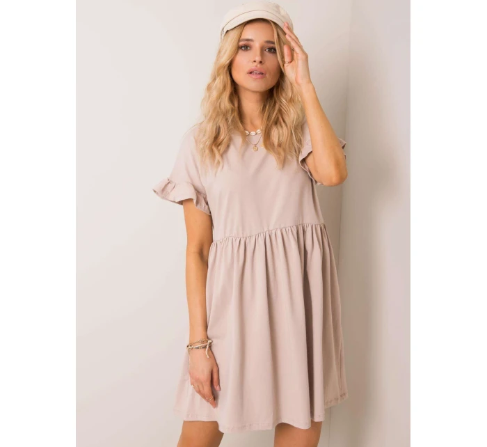 Šaty RV SK model 14841879 béžová - FPrice Šaty RV SK model 14841879 béžová - FPrice