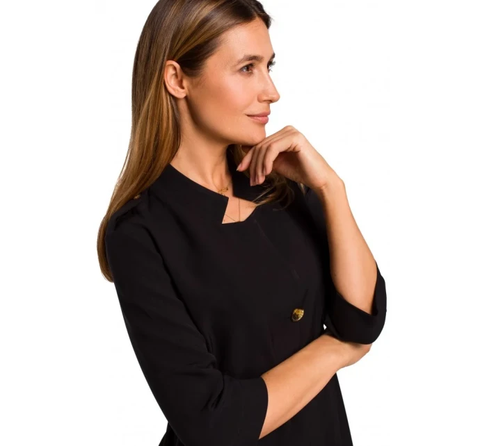 S189 Blejzrové šaty - čierne