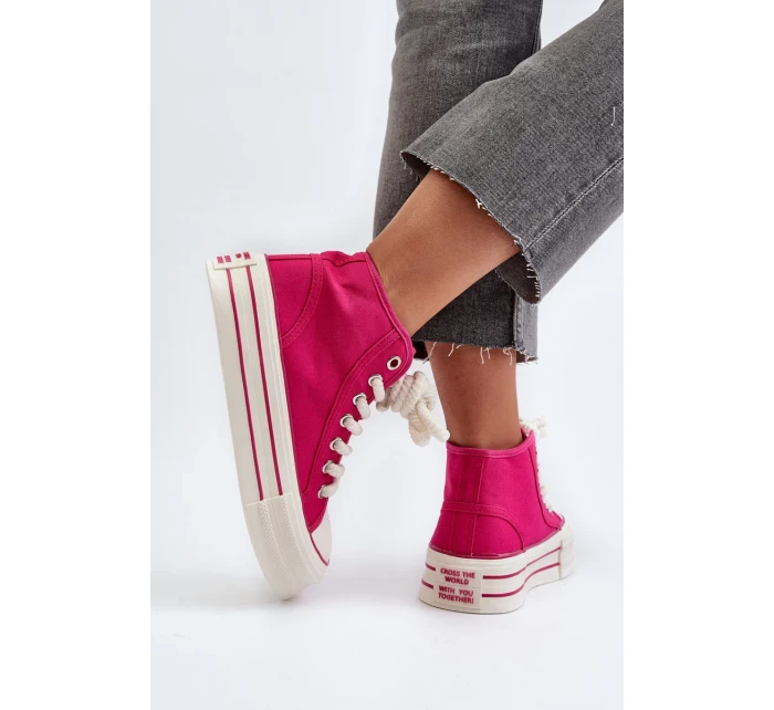 Dámské Tenisky na platformě Fuchsia Aineri Dámské Tenisky na platformě Fuchsia Aineri