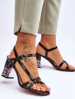 Sandále na podpätku model 179862 Step in style