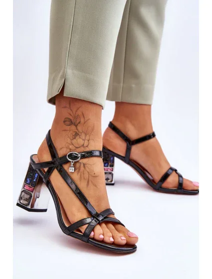 Sandále na podpätku model 179862 Step in style Sandále na podpätku model 179862 Step in style