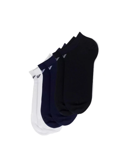 ponožky model 21816200 bavlna pohodlné 3Pack námořnická modrá černá bílá - Emporio Armani ponožky model 21816200 bavlna pohodlné 3Pack námořnická modrá černá bílá - Emporio Armani