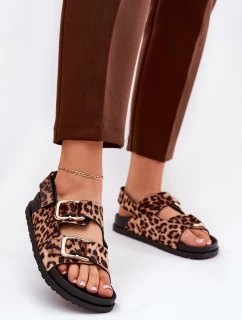 Dámské Sandály S Přezkami V Hnědé model 21687454 - Boto