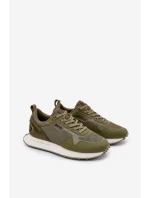 Sneakersy Męskie Na Platformie Big Star RR174360 Hi-Poly System Khaki