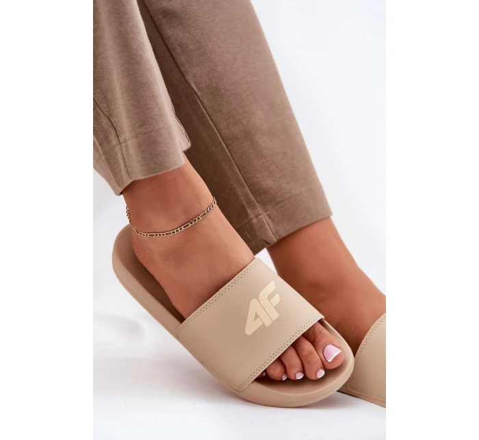 Klapki Damskie 4F 4FRMM00FSLIF010-83S Beżowe Klapki Damskie 4F 4FRMM00FSLIF010-83S Beżowe