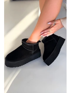 Ženské sněhule z přírodního semiše černé Mairene