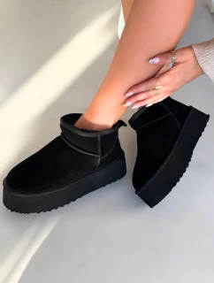 Ženské sněhule z přírodního semiše černé Mairene