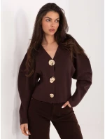 Sweter PM SW model 21776441 ciemny brązowy - FPrice Sweter PM SW model 21776441 ciemny brązowy - FPrice