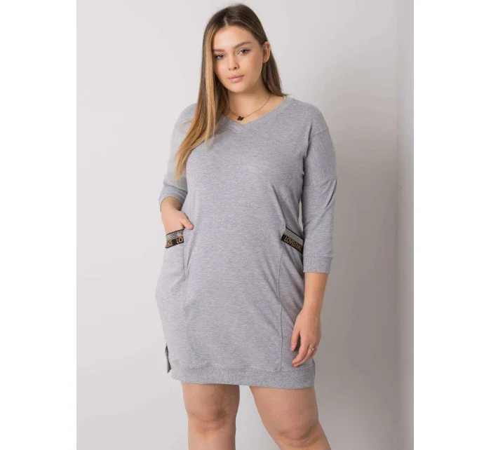 Šaty RV SK 6836.55P sivá