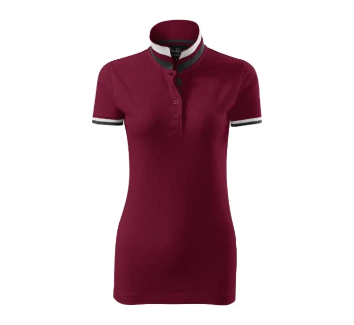 Polokošeľa Collar Up granátová Polokošeľa Collar Up granátová