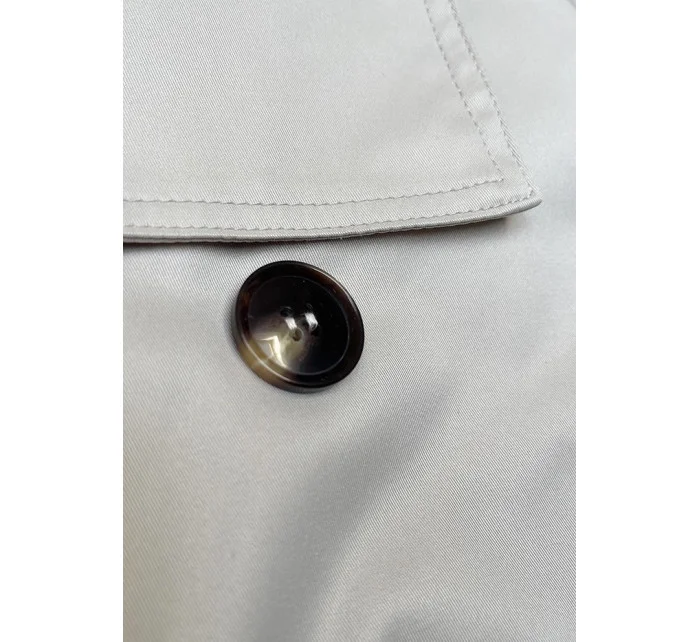 Světle béžová bunda s podšívkou a s klopami model 19709822 - HONEY WINTER