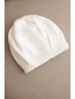 Dámska zimná čiapka s ušami a rebrovaným vzorom K440 biela Dámska zimná čiapka s ušami a rebrovaným vzorom K440 biela