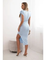 Dámske bavlnené šaty na jedno rameno s priliehavým strihom ecru Dámske bavlnené šaty na jedno rameno s priliehavým strihom ecru