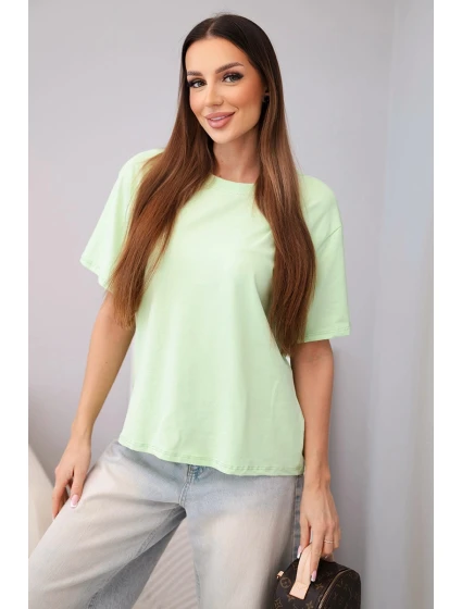 Dámska bavlnená základná blúzka s krátkymi rukávmi apple