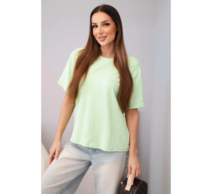 Dámska bavlnená základná blúzka s krátkymi rukávmi apple