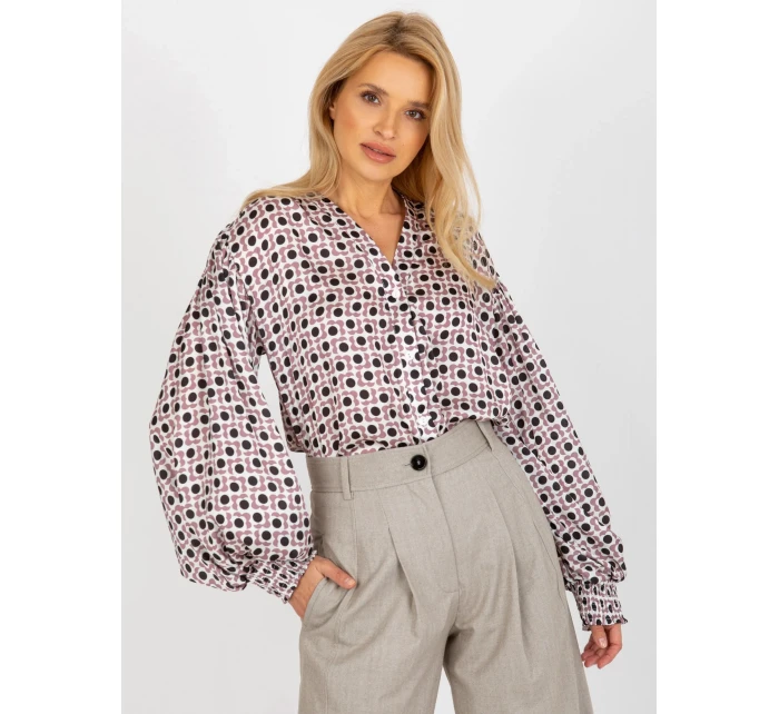 Dámska košeľa LK KS 509017.64 tmavo ružová - FPrice