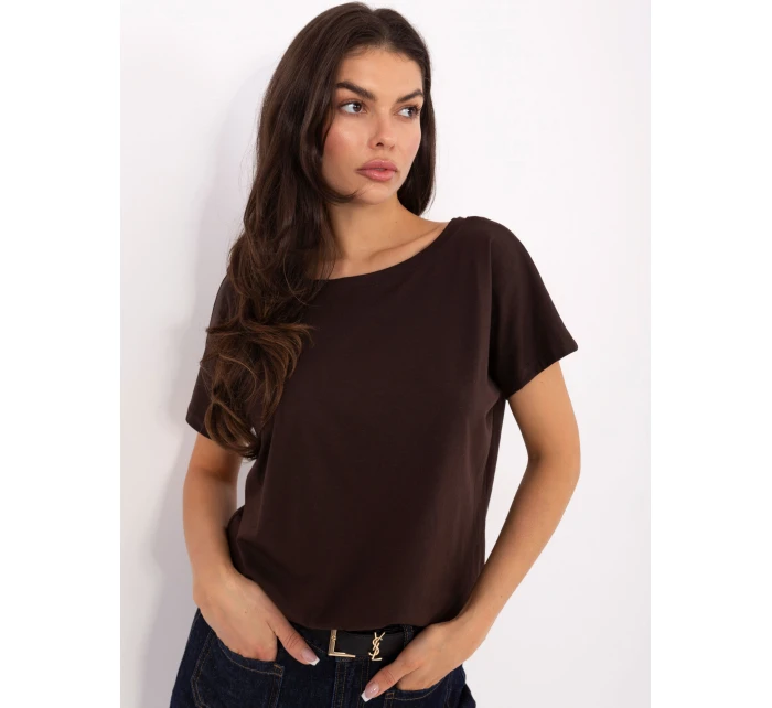 T shirt RV TS model 21730854 ciemny brązowy - FPrice