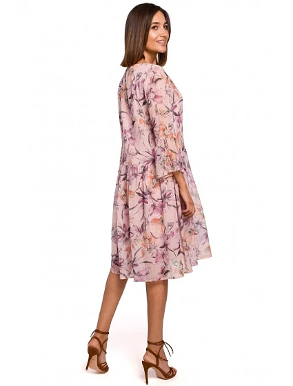 Šifonové šaty se pasem model 2 model 18002558 - STYLOVE