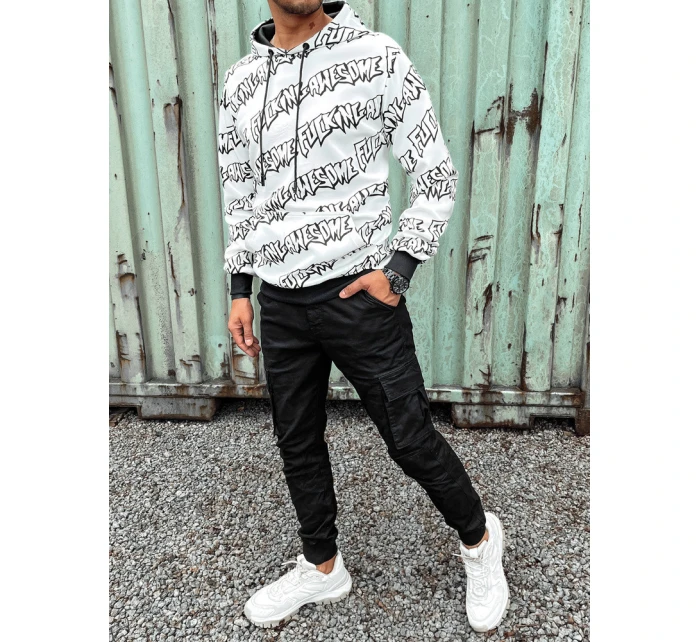 Pánská mikina s kapucí bílá Dstreet model 21978885 - FashionStreet