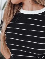 Dámské pruhované mini šaty černé Dstreet model 21986865 - FashionStreet Dámské pruhované mini šaty černé Dstreet model 21986865 - FashionStreet