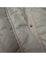 Krátká béžová dámská bunda s kapucí model 20991162 - J.STYLE Krátká béžová dámská bunda s kapucí model 20991162 - J.STYLE