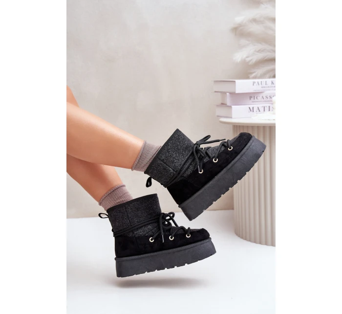 Sněhule S Na Platformě Černé model 21676673 - Boto